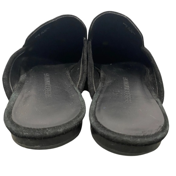 Rebecca Minkoff Raylee Black Embroidered Floral Loafer Flats Mules shoes 7.5 - Picture 6 of 12